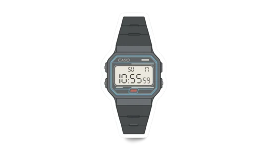 Casio Watch Sticker - Black
