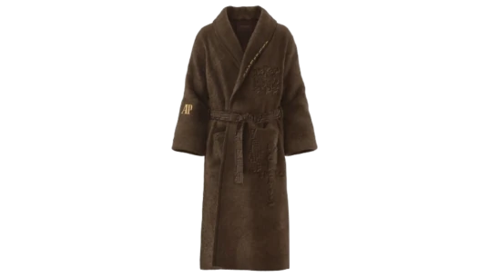 Logo Plush Robe - Brown