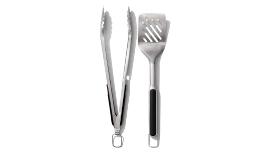 Grilling Tools Set: Tongs and Turner - Black