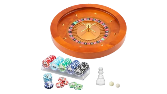 Wooden Roulette Wheel, Сhips, Balls Set