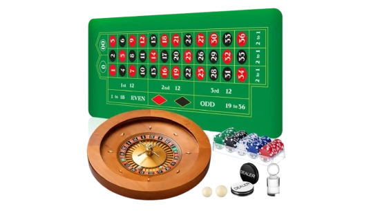 20" Wooden Roulette Wheel Game Set