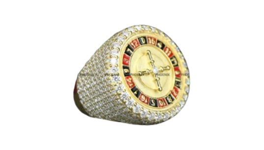 Roulette Moissanite Ring - 925 Sterling Silver