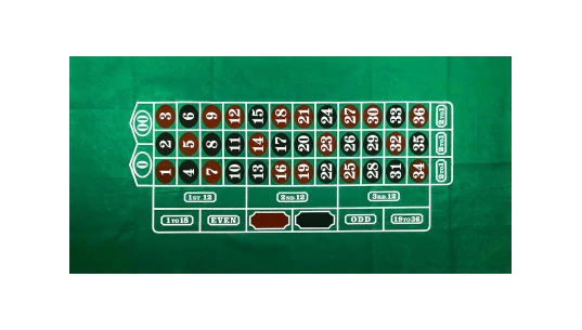 Roulette Table Top Felt Layout - 36" x 72"