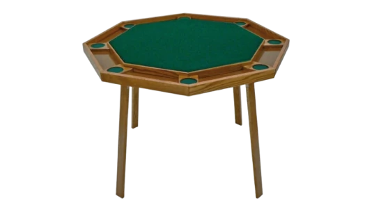 48" Octagon Folding Poker Table 8 Person - Oak