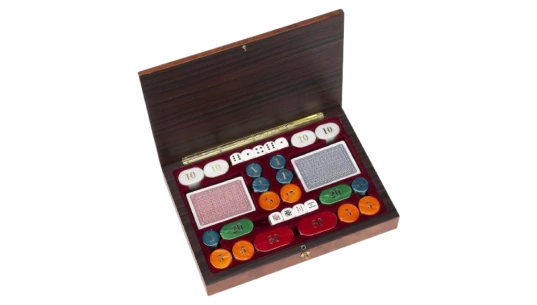 Marsala Poker Chips and Card Set