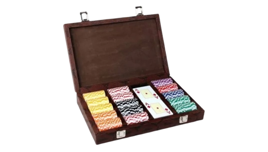 300 Pieces Leather Poker Set - Multicolor