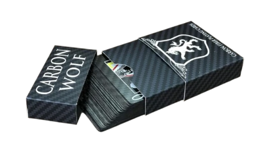 Carbon Fiber Playing Cards Poker Size - Black