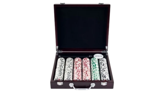 4 Aces Poker Chip Set with Cigar Tray