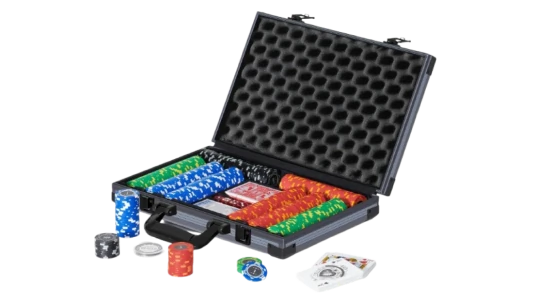 Deluxe Travel Poker Set With Case