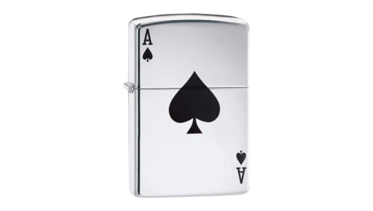 Ace of Spades Pocket Lighter - Polished Chrome