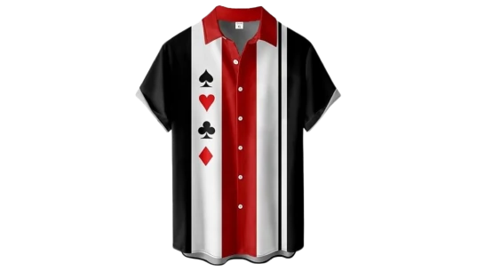 Card Symbols Shirt - Black/Red/White