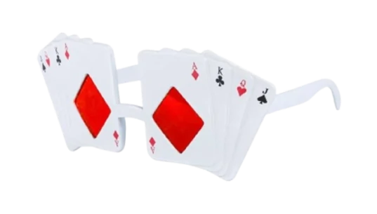 Poker Sunglasses - White