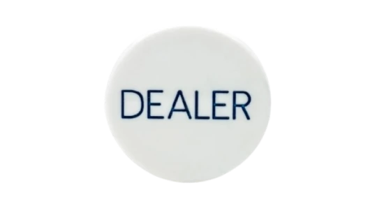 2 Inch Dealer Puck Engraved - White