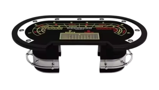 Snowie Baccarat Wooden Table - Black