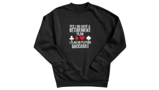Retirement Plan Baccarat Print Sweatshirt - Black