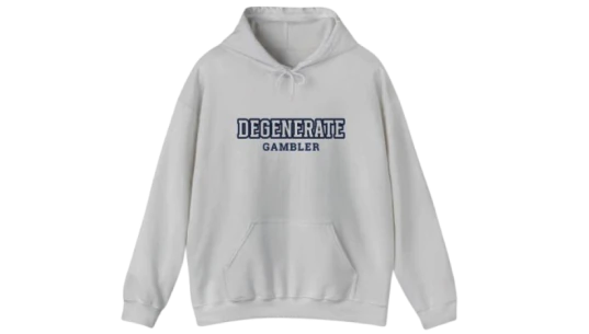 Degenerate Gambler Zip-Up hoodie - Heather Grey