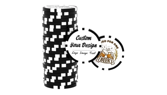 50 Custom Clay Poker Chips, 40mm