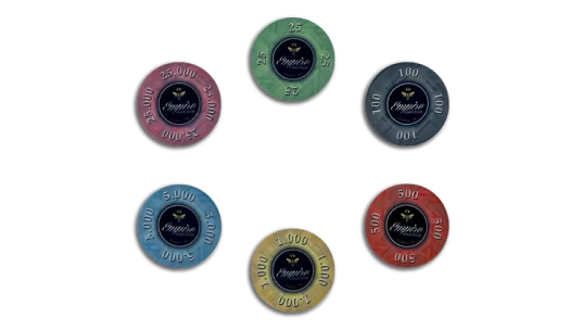 Empire Poker Chipset Ceramic - 300 Pcs, 40mm