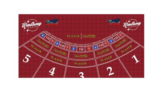 Mini Baccarat Layout Mat - Red
