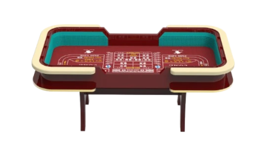 Craps Table With Dices Set - Red