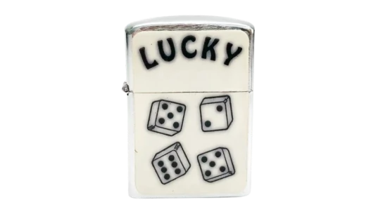 1960s Gambling Lucky Dice Lighter - Silver