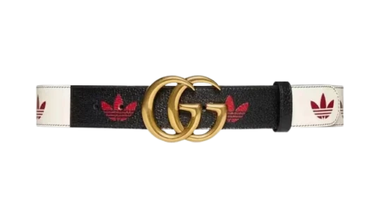 Leather Belt - Black/White