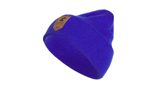 Boston Marathon 25 Wide Cuff Fold Beanie - Blue/Black