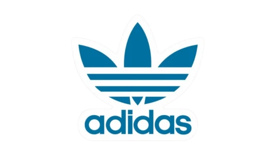 Adidas Logo Sticker - White/Blue