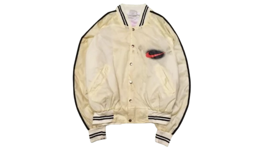 Dennis Rodman Logo Varsity Bomber Jacket - White