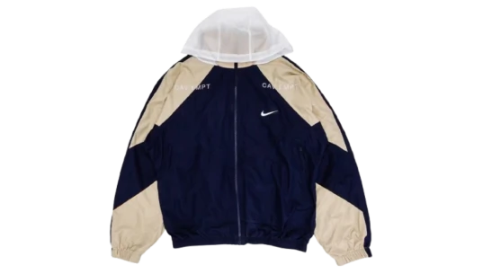 Track Jacket - Navy/Tan