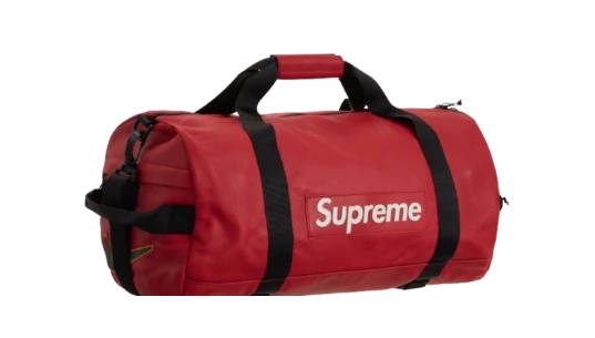 Leather Duffle Bag - Red