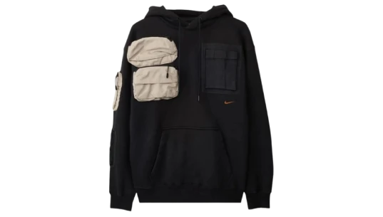 Utility Hoodie - Black/Beige