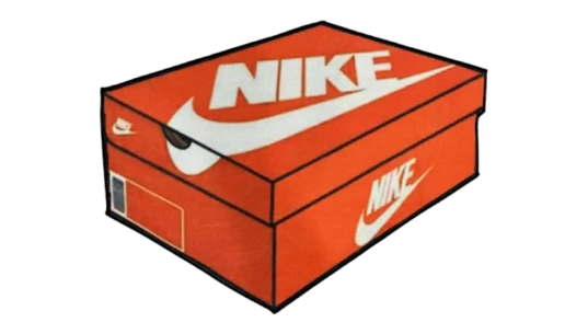 Nike Box Sneaker Floor Rug Carpet - Orange/White