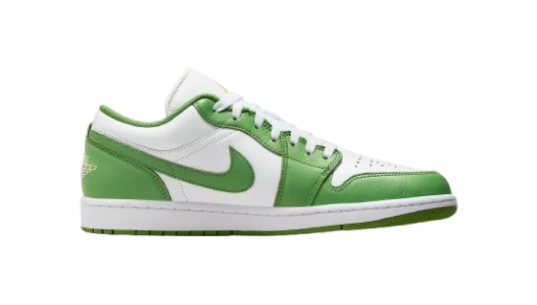 Air Jordan 1 Low SE Shoes - White/Lightning/Chlorophyll