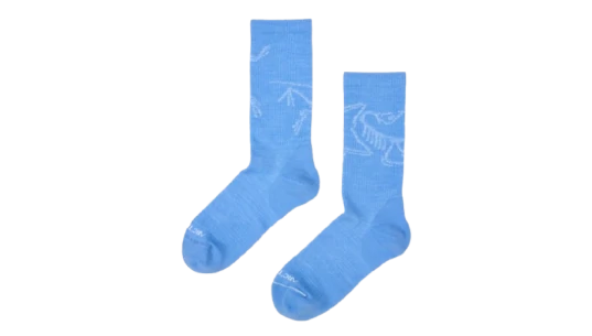 Merino Wool Mid Bird Sock - Dk Solaris / White Hover