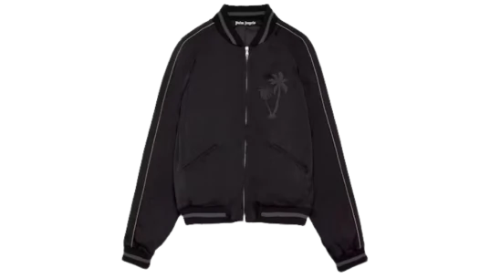 Palm Trees Bomber Jacket - Black