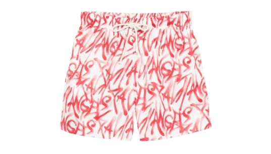 Graffiti Print Swim Shorts - White