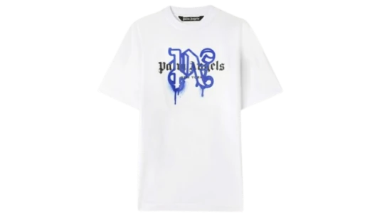 NY Monogram Spray Tee - White/Blue
