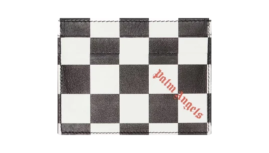 Checker Print Card Holder - Black/White