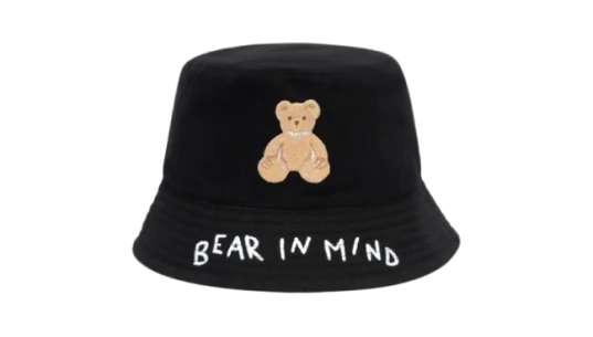 Bear In Mind Bucket Hat - Black