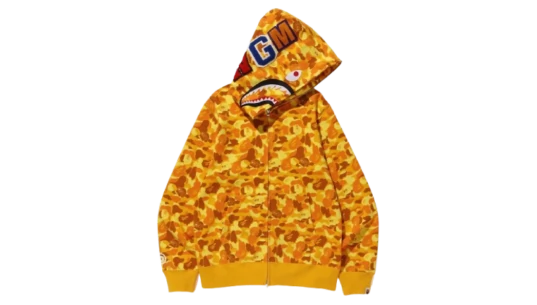 Shark Full Zip Hoodie - Orange