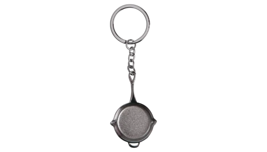 Frying Pan Metal Keychain