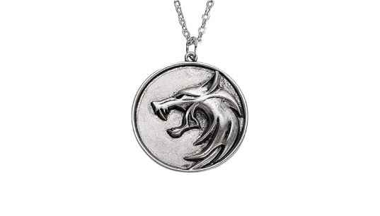 Witcher Medallion Necklace Pendant - Silver