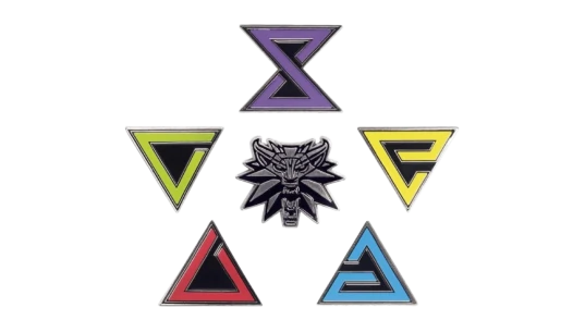 The Witcher Wild Hunt Enamel Pin Set - Multicolor