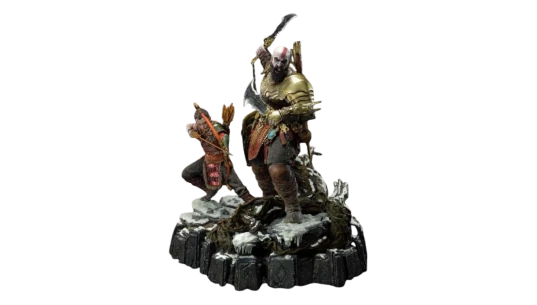 Kratos And Atreus Valkyrie Armor Statue