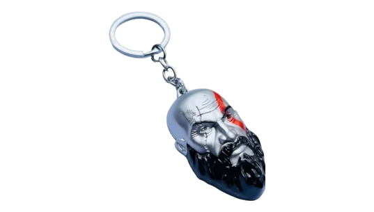 Kratos God Of War Face Keyring