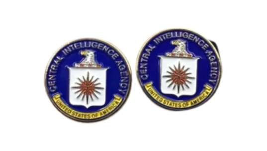 CIA Badge Cuff Links - Gold/Yellow/Blue