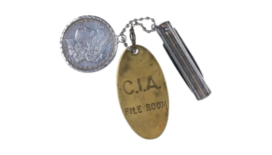 1976 CIA File Room Brass KeyChain