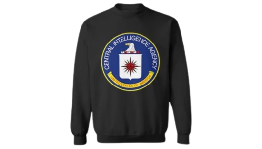 CIA USA Logo Print Sweatshirt - Black