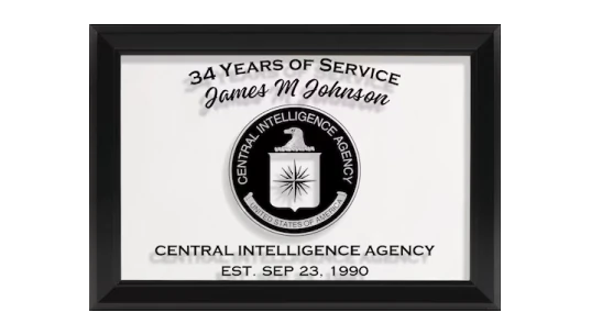 Personalized CIA Retirement Frame